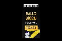 Elegant halloween ticket template graphic vector Product Image 2