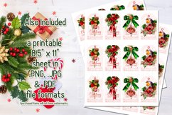 Christmas Elegant Decor Printable Gift Tags &amp; Sheet Product Image 3