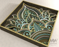 Elegant layered mandala SVG with detailed floral patterns