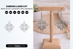 Boho Mandala Earrings SVG - Laser Cut Dangle Jewelry Product Image 2