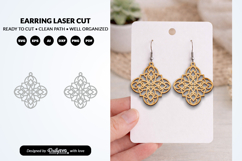 Boho Mandala Earrings SVG - Laser Cut Dangle Jewelry Product Image 2