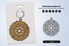 Elegant Mandala Keychain Laser Cut Product Image 3