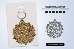 Elegant Mandala Keychain Laser Cut Product Image 4