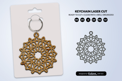 Elegant Mandala Keychain Laser Cut Product Image 5