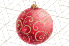 Christmas Ornaments Clipart PNG, Elegant Holiday Decor Product Image 2
