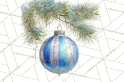 Christmas Ornaments Clipart PNG, Elegant Holiday Decor Product Image 2