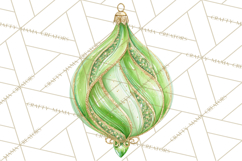 Christmas Ornaments Clipart PNG, Elegant Holiday Decor Product Image 2