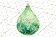Christmas Ornaments Clipart PNG, Elegant Holiday Decor Product Image 3