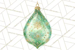 Christmas Ornaments Clipart PNG, Elegant Holiday Decor Product Image 4