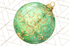 Christmas Ornaments Clipart PNG, Elegant Holiday Decor Product Image 2