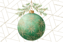 Christmas Ornaments Clipart PNG, Elegant Holiday Decor Product Image 3