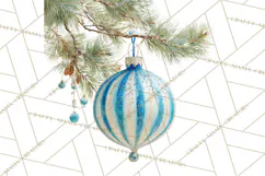 Christmas Ornaments Clipart PNG, Elegant Holiday Decor Product Image 4