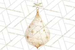 Christmas Ornaments Clipart PNG, Elegant Holiday Decor Product Image 5