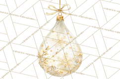 Christmas Ornaments Clipart PNG, Elegant Holiday Decor Product Image 2
