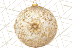 Christmas Ornaments Clipart PNG, Elegant Holiday Decor Product Image 4