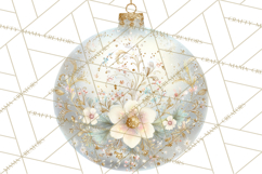 Christmas Ornaments Clipart PNG, Elegant Holiday Decor Product Image 4