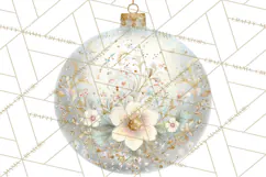 Christmas Ornaments Clipart PNG, Elegant Holiday Decor Product Image 4