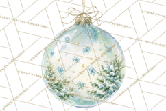 Christmas Ornaments Clipart PNG, Elegant Holiday Decor Product Image 5