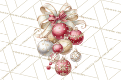 Christmas Ornaments Clipart PNG, Elegant Holiday Decor Product Image 3