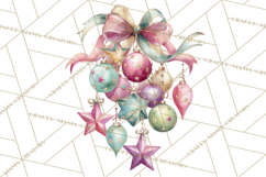Christmas Ornaments Clipart PNG, Elegant Holiday Decor Product Image 3