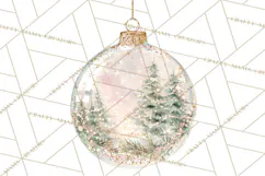 Christmas Ornaments Clipart PNG, Elegant Holiday Decor Product Image 5