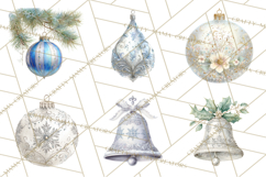 Christmas Ornaments Clipart PNG, Elegant Holiday Decor Product Image 8