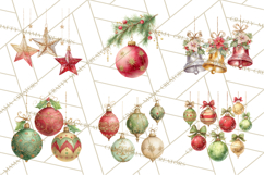 Christmas Ornaments Clipart PNG, Elegant Holiday Decor Product Image 4