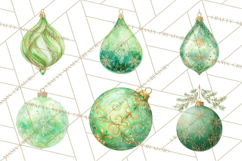 Christmas Ornaments Clipart PNG, Elegant Holiday Decor Product Image 6