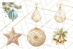 Christmas Ornaments Clipart PNG, Elegant Holiday Decor Product Image 5