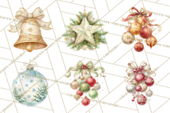 Christmas Ornaments Clipart PNG, Elegant Holiday Decor Product Image 9