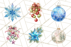 Christmas Ornaments Clipart PNG, Elegant Holiday Decor Product Image 7