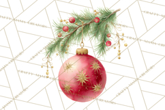 Christmas Ornaments Clipart PNG, Elegant Holiday Decor Product Image 5