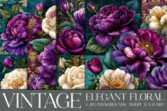 Vintage Floral Background, Elegant Floral Backgrounds, s1a Product Image 1