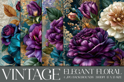 Vintage Floral Background, Elegant Floral Backgrounds, s10a Product Image 1