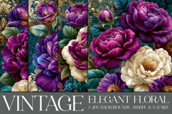 Vintage Floral Background, Elegant Floral Backgrounds, s12a Product Image 1