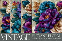 Vintage Floral Background, Elegant Floral Backgrounds, s4a Product Image 1