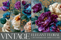 Vintage Floral Background, Elegant Floral Backgrounds, s6a Product Image 1