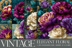 Vintage Floral Background, Elegant Floral Backgrounds, s7a Product Image 1