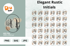 Elegant Rustic Initials Monogram Product Image 1