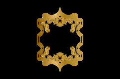 Elegant vintage golden floral frame wreath decoration Product Image 2