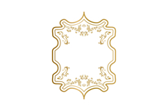 Elegant vintage golden floral frame wreath decoration Product Image 1