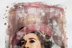 Elegant Vintage Watercolor Portrait Art Effect Product Image 3