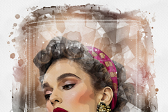 Elegant Vintage Watercolor Portrait Art Effect Product Image 6