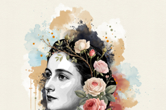 Elegant Vintage Watercolor Portrait Illustration Effect Product Image 4