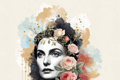 Elegant Vintage Watercolor Portrait Illustration Effect Product Image 5