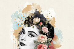 Elegant Vintage Watercolor Portrait Illustration Effect Product Image 6