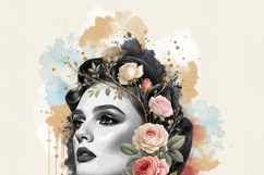Elegant Vintage Watercolor Portrait Illustration Effect Product Image 7