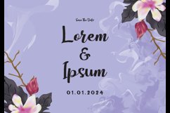Elegant watercolor floral wedding invitation background Product Image 2