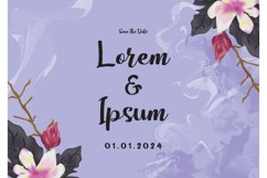 Elegant watercolor floral wedding invitation background Product Image 1