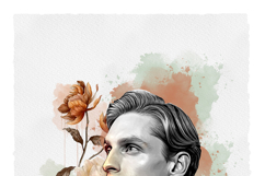 Elegant Watercolor Portrait Floral Photo Effect Product Image 6